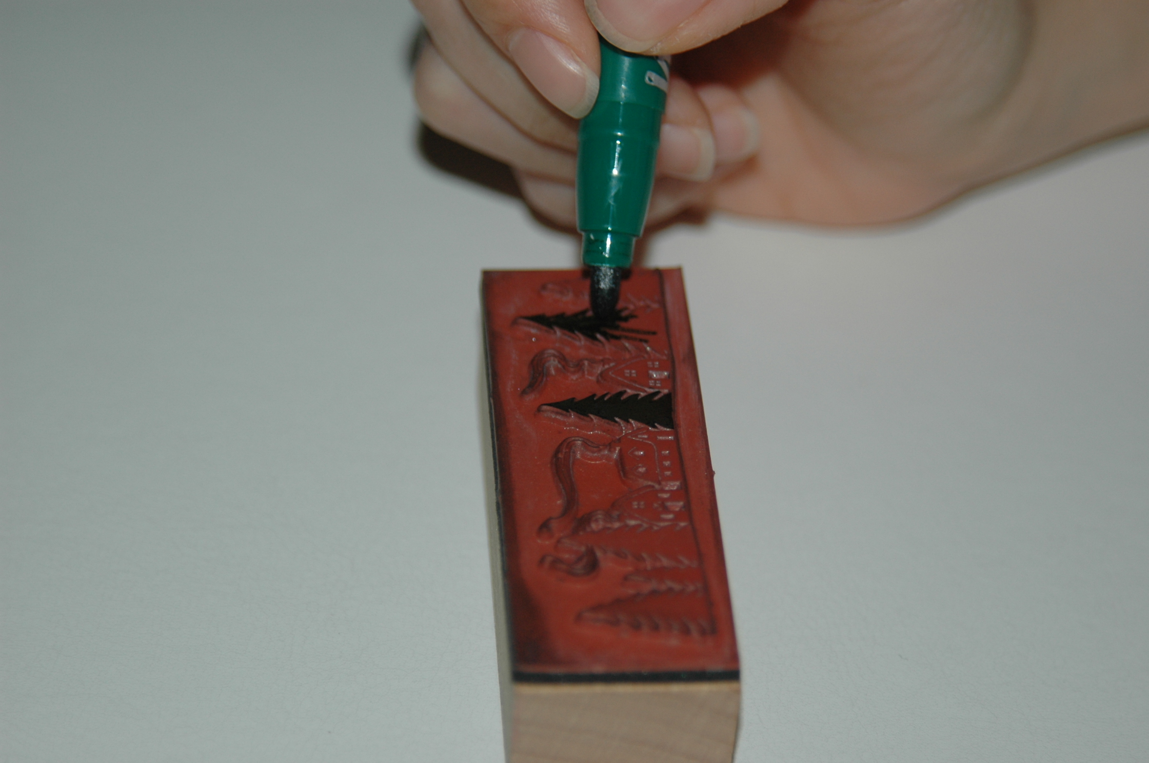 Rubber Stamping with markers Wet Looks Embossing Markers by Uchida